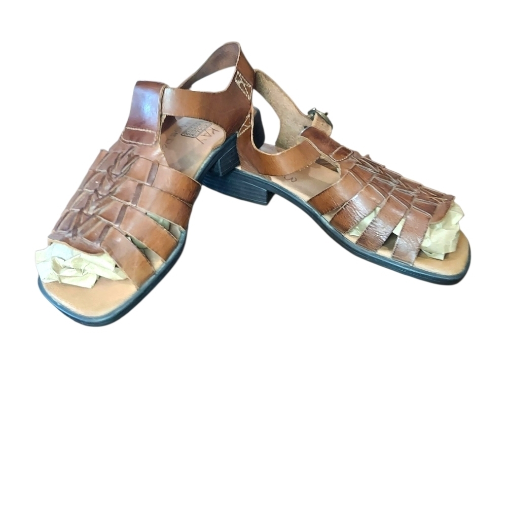 Faded Glory Vintage Y2K Leather Strappy Sandal